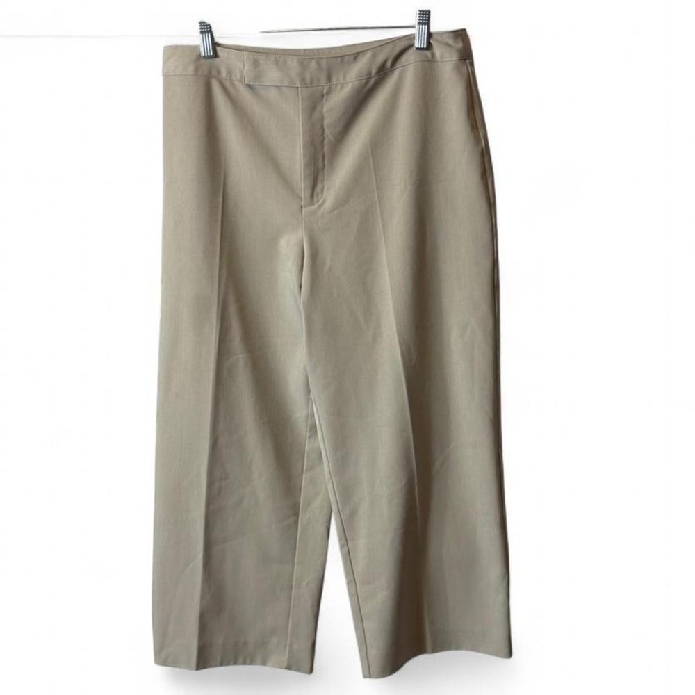 Vintage 90s Jaclyn Smith Tan Wide Leg Cropped Pants, Women's‎ Size 14